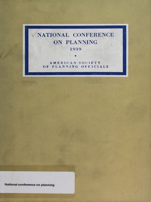 cover image of National Conference on Planning
